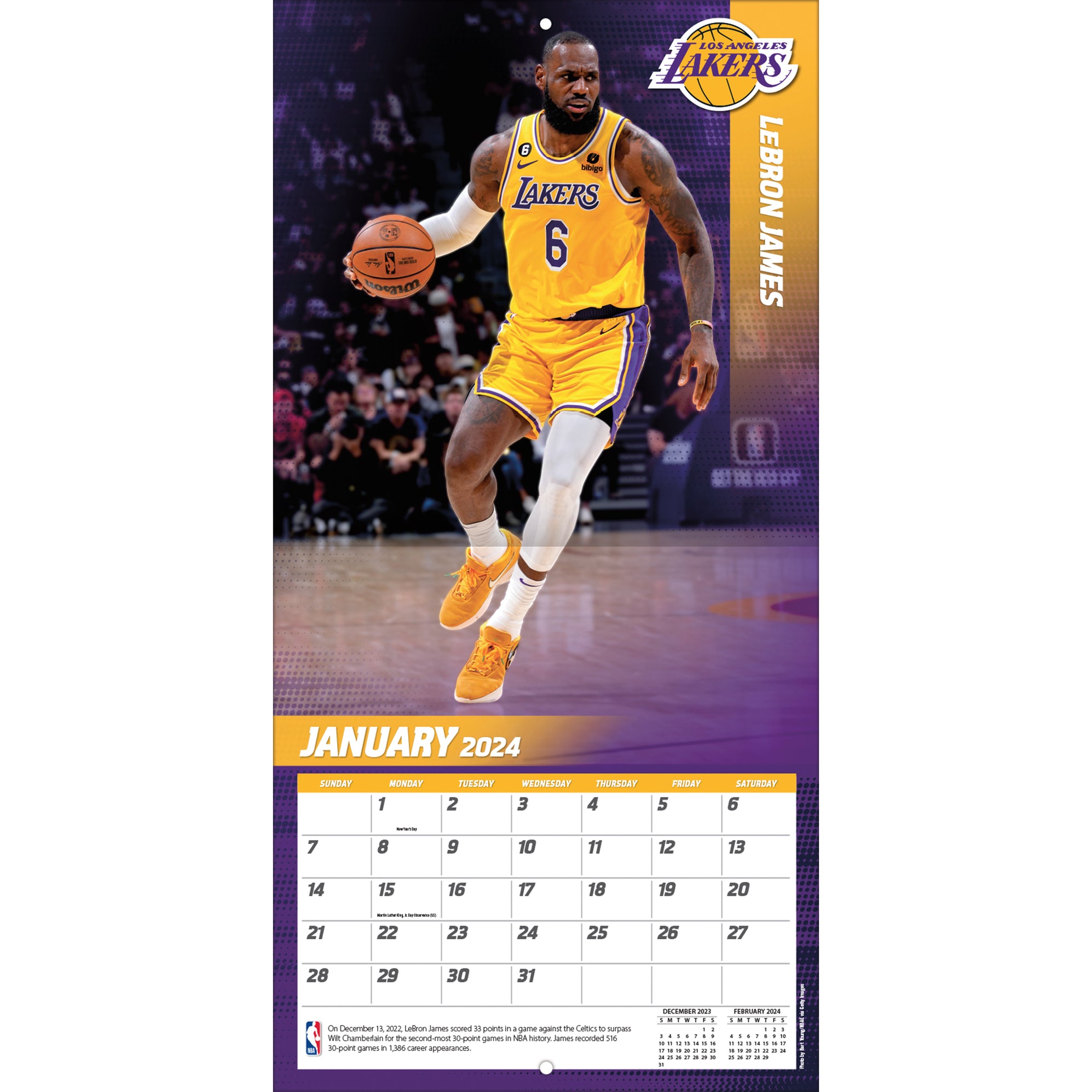 2024 Lebron James Wall Calendar — Calendar Club