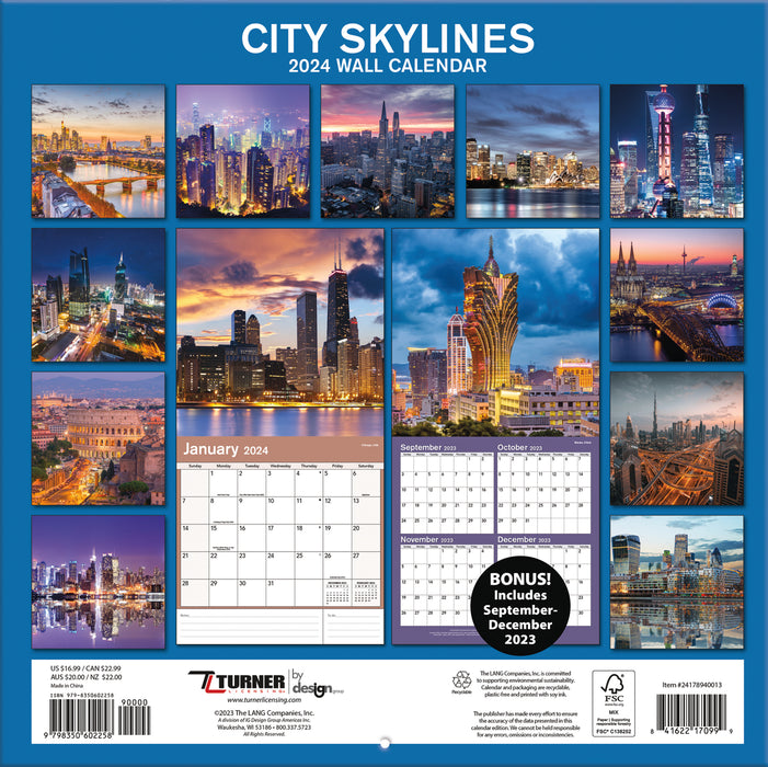 2024 City Skylines Wall Calendar (Online Exclusive)