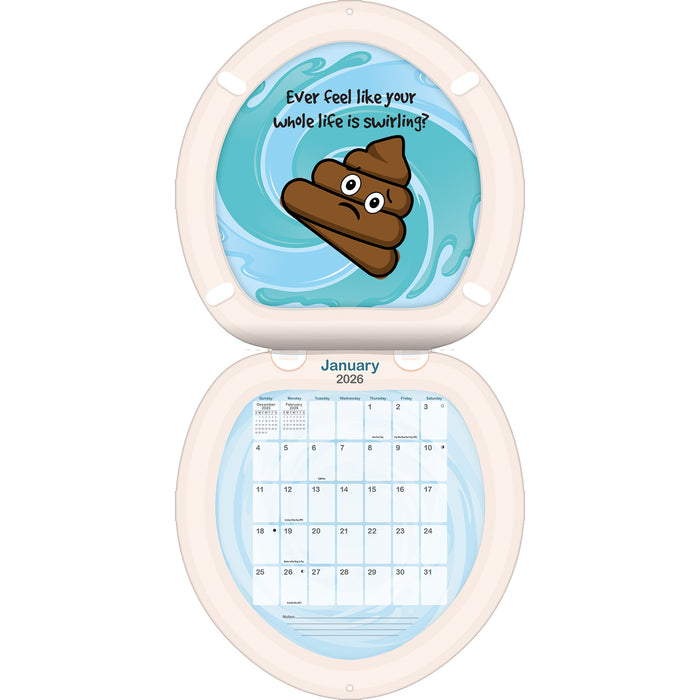 Poo Happens 2026 Wall Calendar