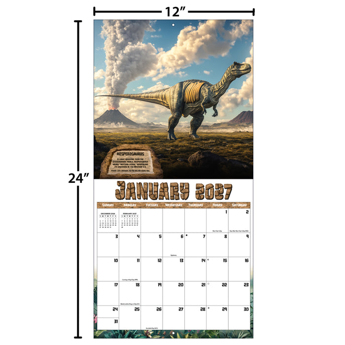 Dinosaurs 2027 Square Wall Calendar