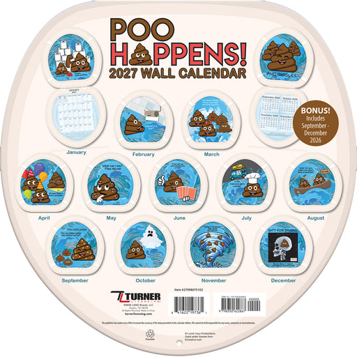 Poo Happens 2027 Wall Calendar