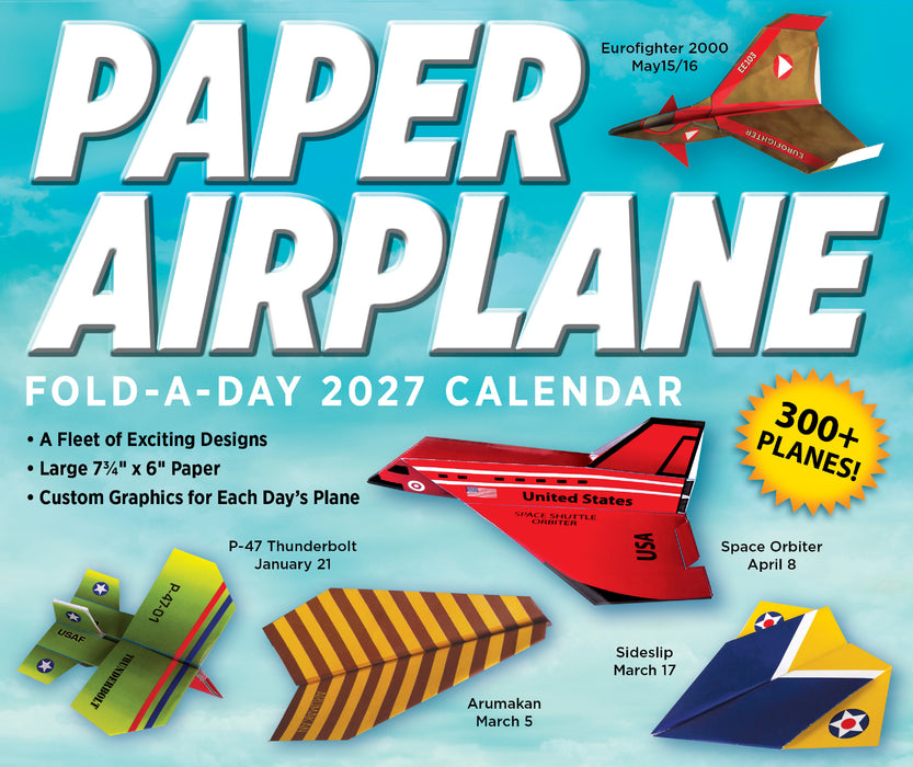 Paper Airplane Fold-a-Day 2027 Page-A-Day Calendar