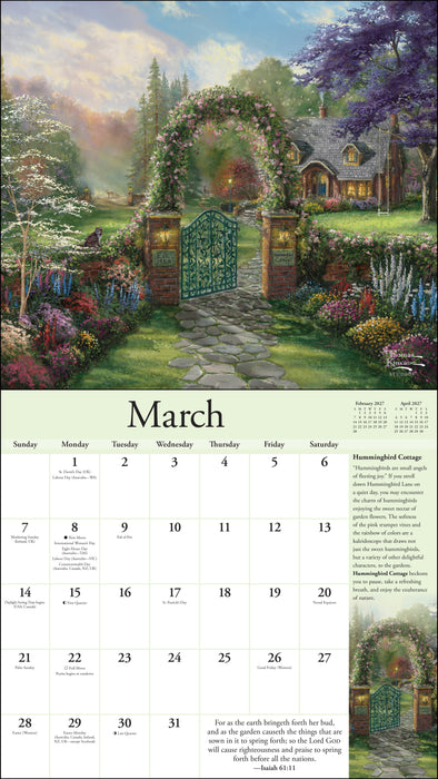 Thomas Kinkade Scripture Special Edition 2027 Large Wall Calendar