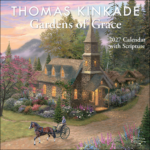 Thomas Kinkade Gardens Grace 2027 Square Wall Calendar