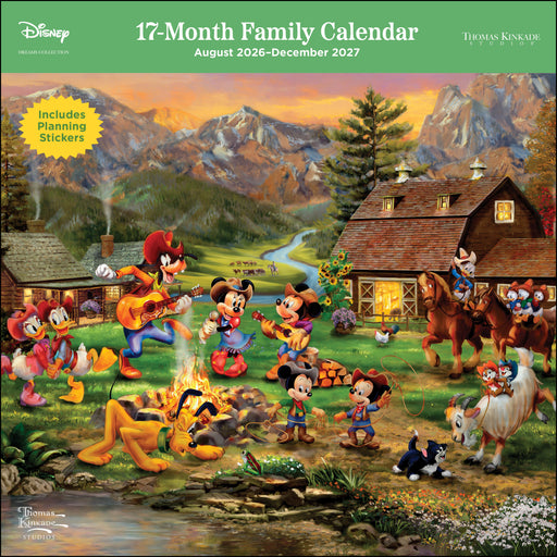 Disney Dreams Family Thomas Kinkade 2027 Square Wall Calendar