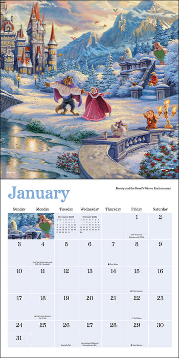Disney Dream Thomas Kinkade 2027 Mini Wall Calendar