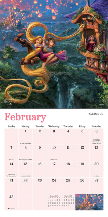 Disney Dream Thomas Kinkade 2027 Mini Wall Calendar