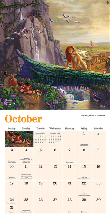 Disney Dream Thomas Kinkade 2027 Mini Wall Calendar