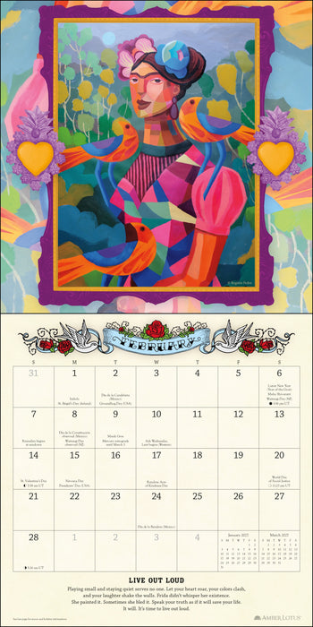 For the Love of Frida 2027 Square Wall Calendar