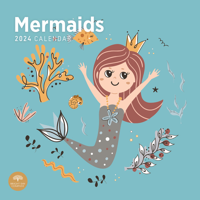 2024 Mermaids Wall Calendar