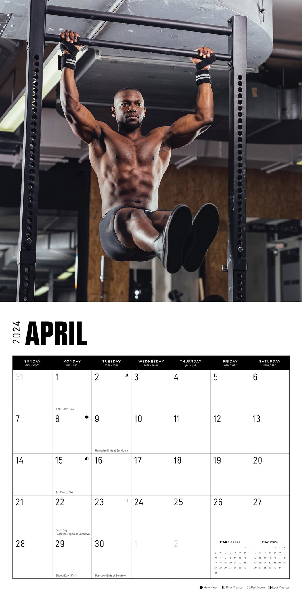 2024 Ebony Men Wall Calendar — Calendar Club