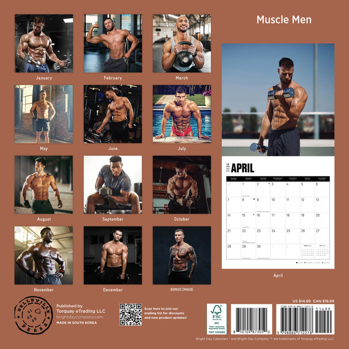 2024 Muscle Man Wall Calendar