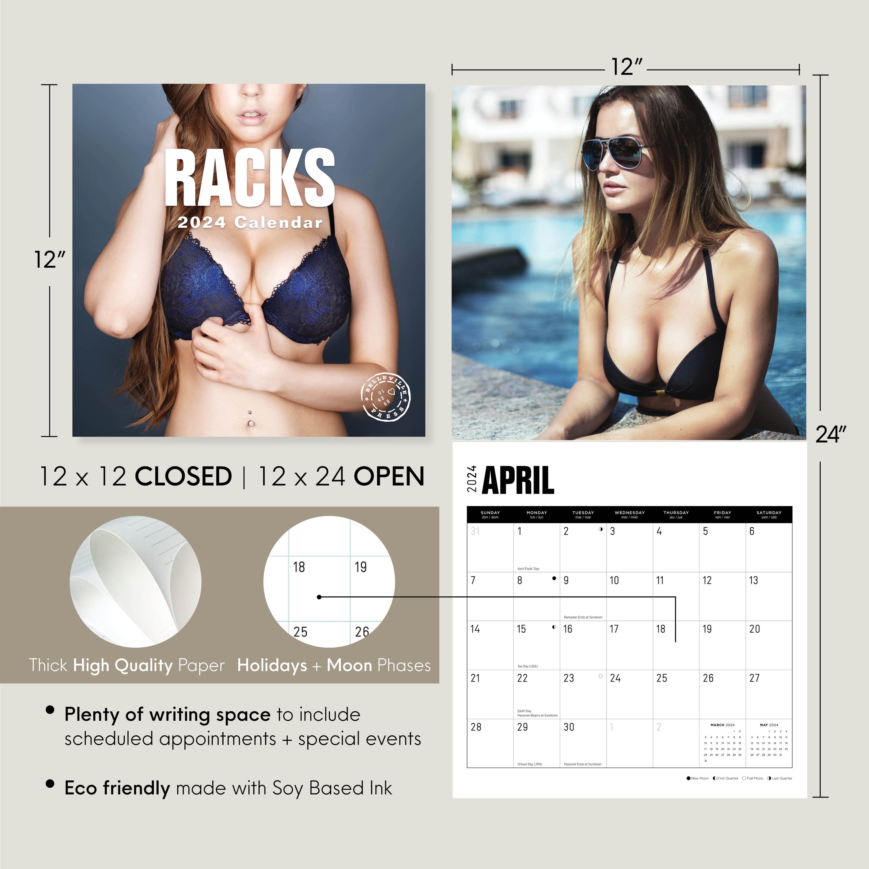 2024 Racks Wall Calendar — Calendar Club