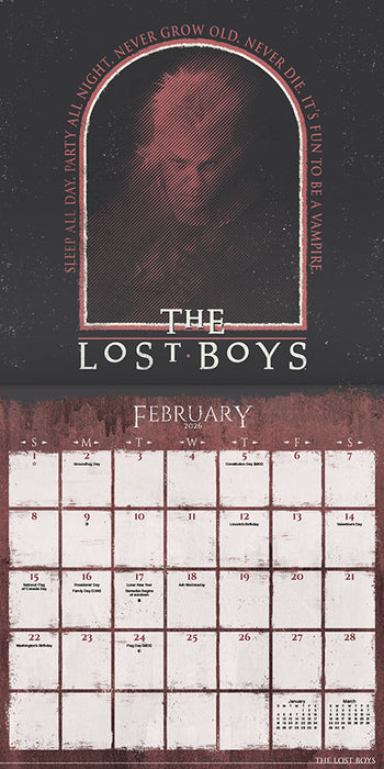 Horror Collection 2026 Square Wall Calendar