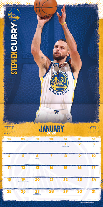Golden State Warriors Exclusive 2026 Square Wall Calendar