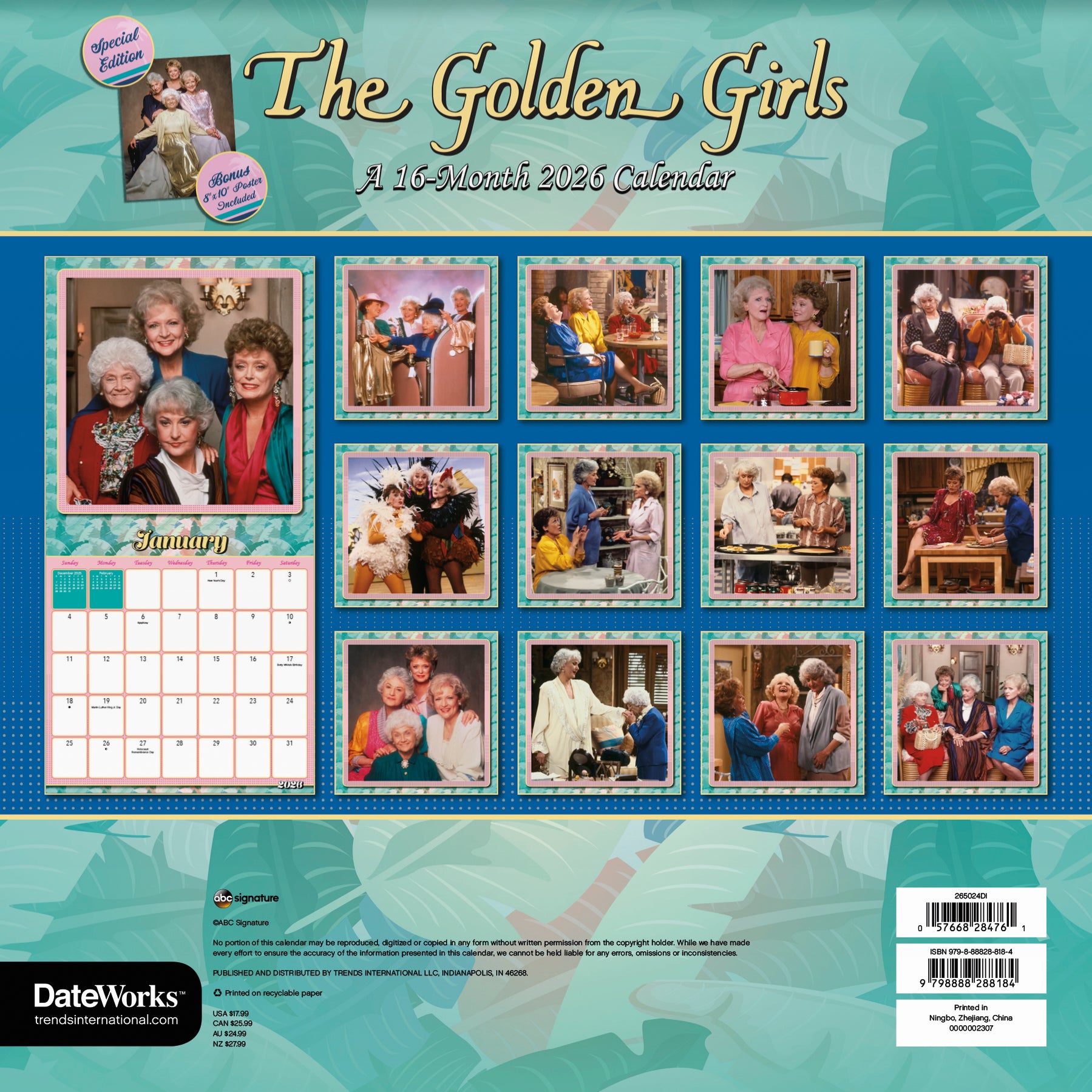 Golden girls calendar 2026