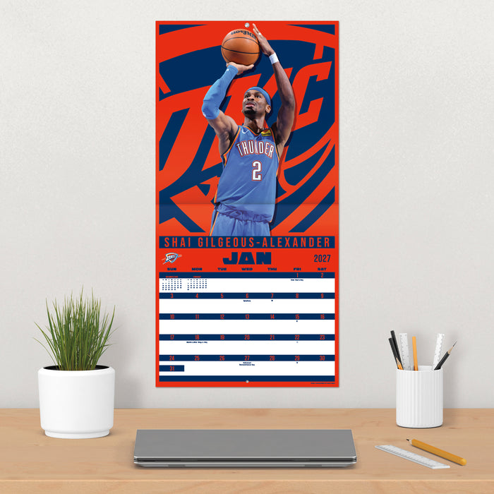 NBA Superstars 2027 Square Wall Calendar