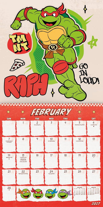 Teenage Mutant Ninja Turtles 2027 Square Wall Calendar