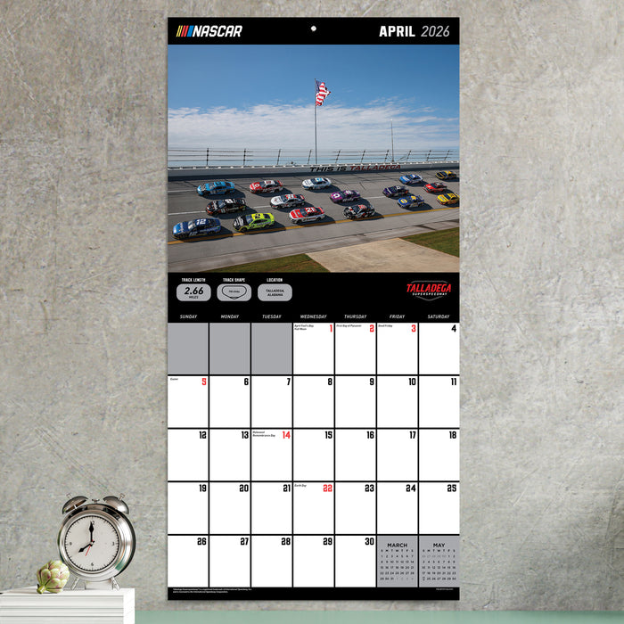 Nascar Tracks 2026 Square Wall Calendar