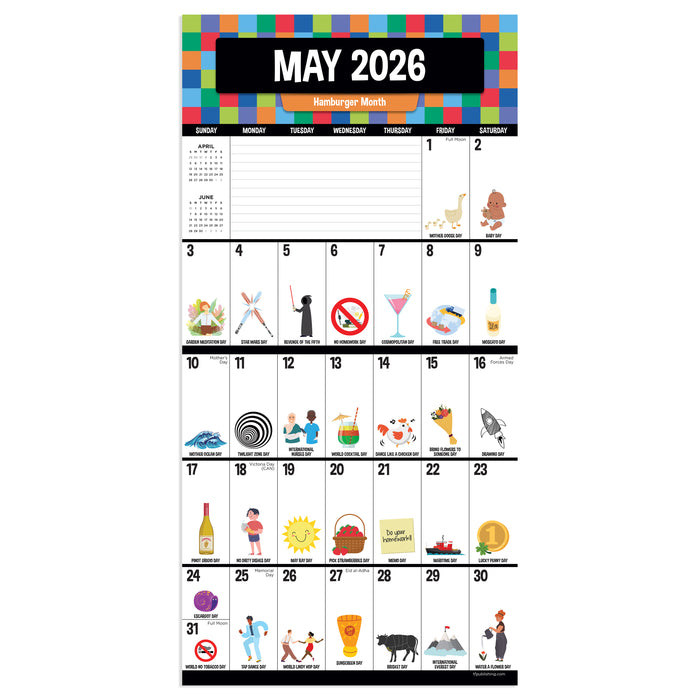 Every Day's a Holiday 2026 Mini Wall Calendar