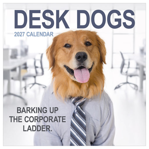 Desk Dogs 2027 Square Wall Calendar