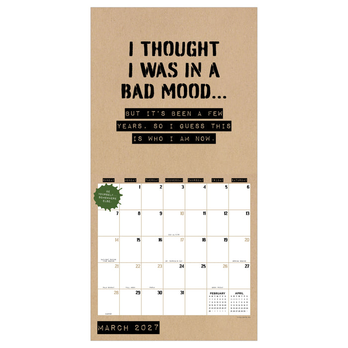 Anti Affirmations 2027 Square Wall Calendar