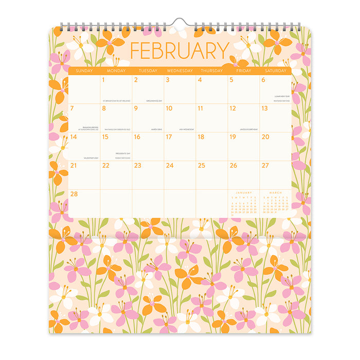 Secret Garden Pockets Plus 2027 Large Wall Calendar