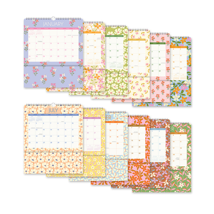 Secret Garden Pockets Plus 2027 Large Wall Calendar