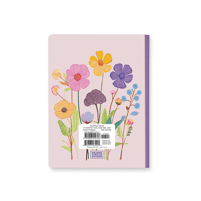 Good Day Planner Poppies 2027 Monthly Diary