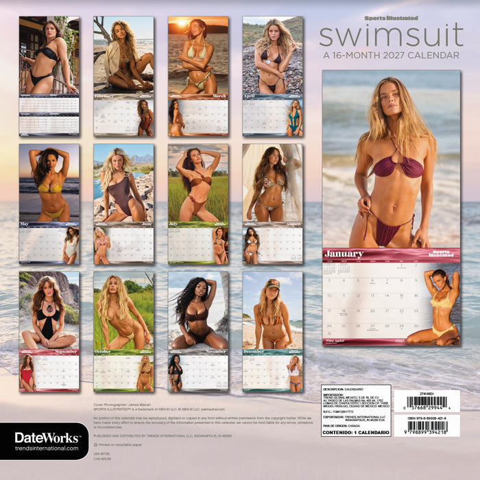 Sports Illustrated Swimsuit (Calendar Club Exclusive) 2027 Square Wall Calendar