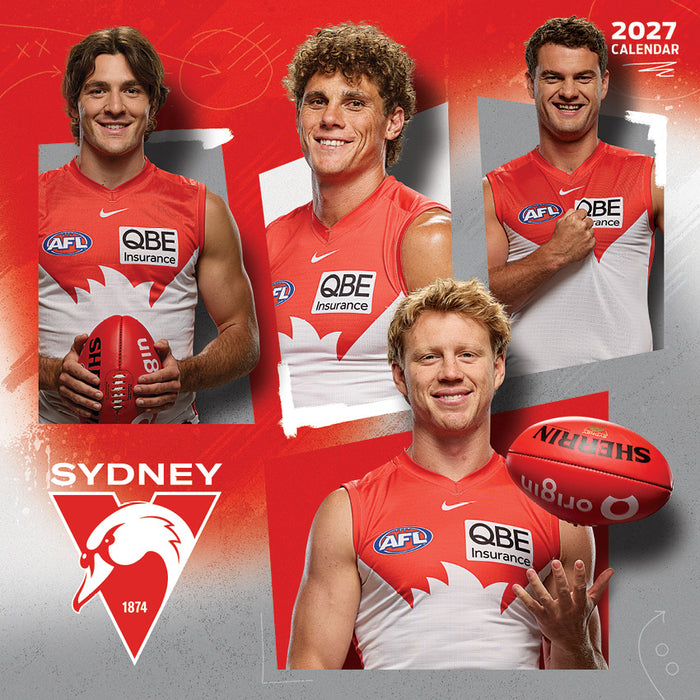 AFL Sydney Swans 2027 Square Wall Calendar