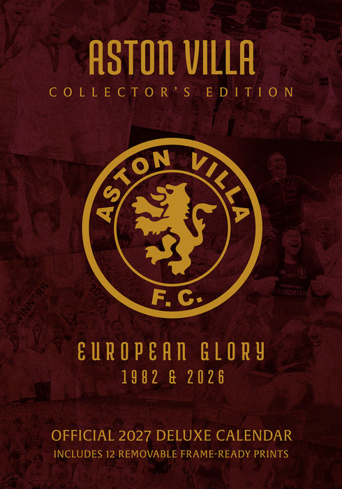 Aston Villa Football Club Deluxe 2027 A3 Wall Calendar