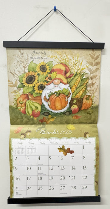 Black Magnetic Wooden Calendar Frame