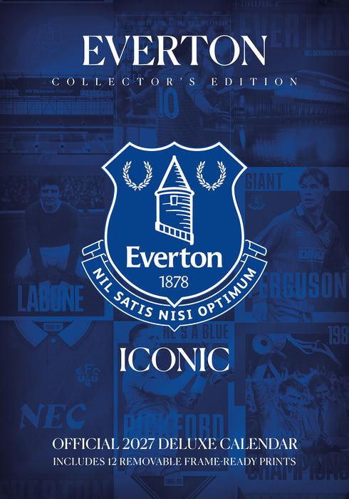Everton Football Club Deluxe 2027 A3 Wall Calendar