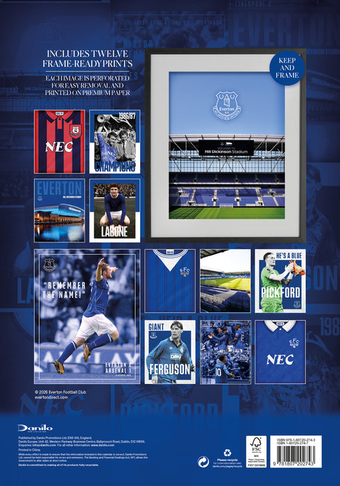 Everton Football Club Deluxe 2027 A3 Wall Calendar