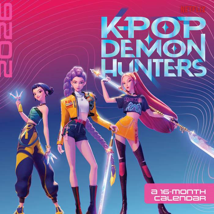 K Pop Demon Hunters 2026 Square Wall Calendar