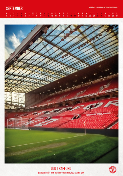 Manchester United Football Club Deluxe 2027 A3 Wall Calendar